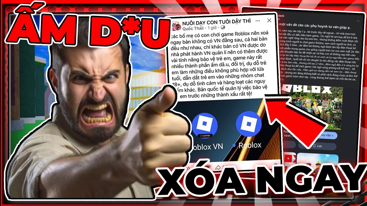 BẢN TIN ROBLOX - HÀNG LOẠT PHỤ HUYNH BẮT CON XÓA ROBLOX QUỐC TẾ PHẢI SỬ DỤNG VN...