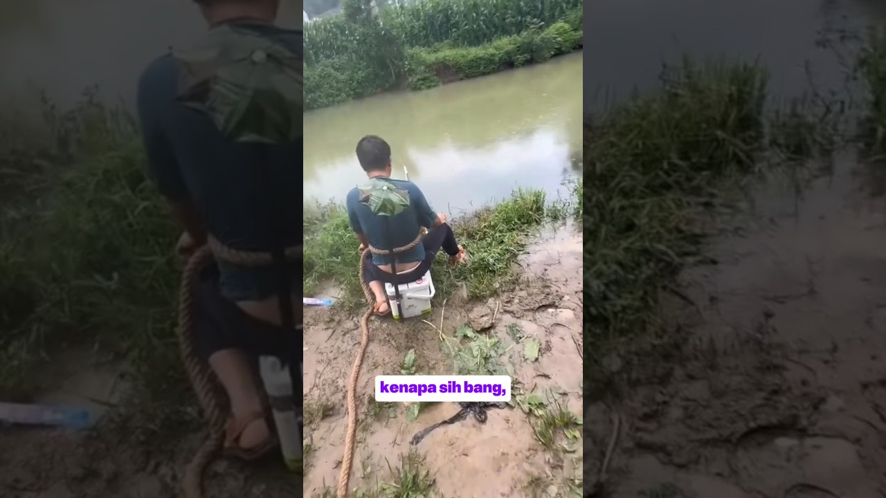Badan ditali saat Mancing ⁉️ #viral #ikan #fishing