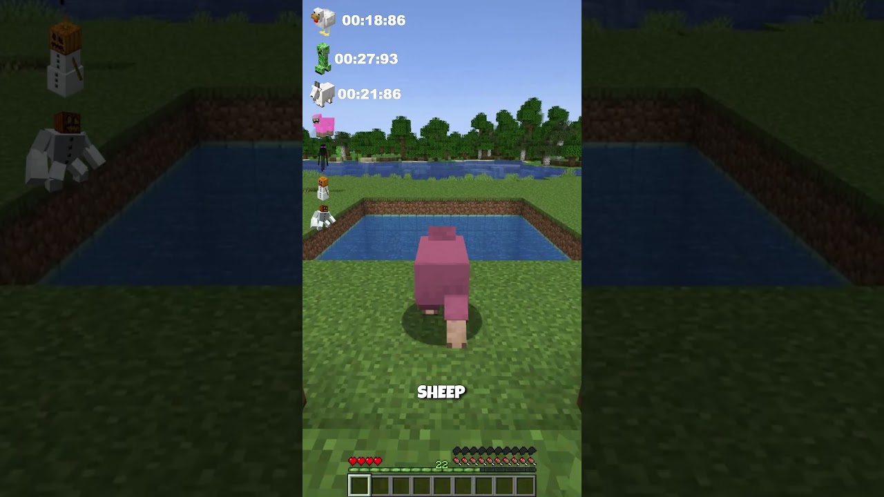 Water Suffocation vs Breathing Mobs #shorts #minecraft #meme