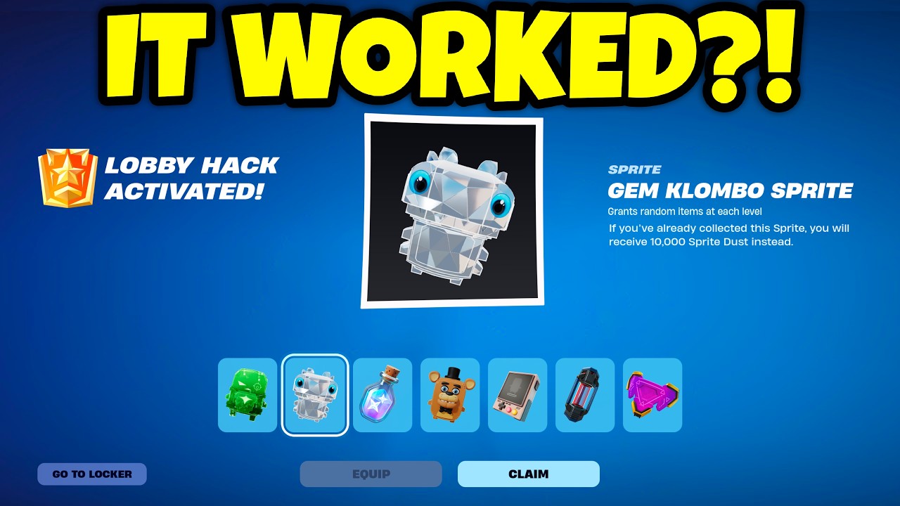 *NEW* KLOMBO SPRITE CODE in FORTNITE ADMIN SPRITE CODES! (New Secret Codes)
