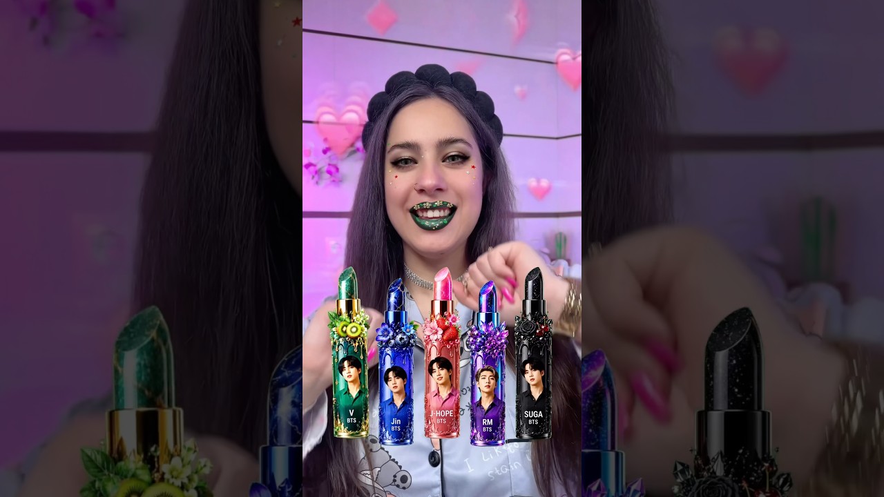 BTS Lipstick Color Check🫦🎤#challenge #lipstick #bts #btsarmy #beauty #makeup #shorts