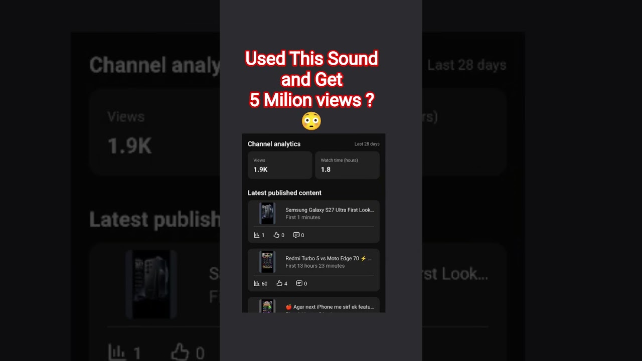 Used this audio and I got 5 million views 😳#ytshorts #trendingshorts #viralshort