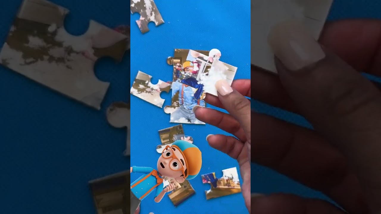 Blippi's FUN Teddy Bear Stuffing Puzzle & Song! #kids #shorts