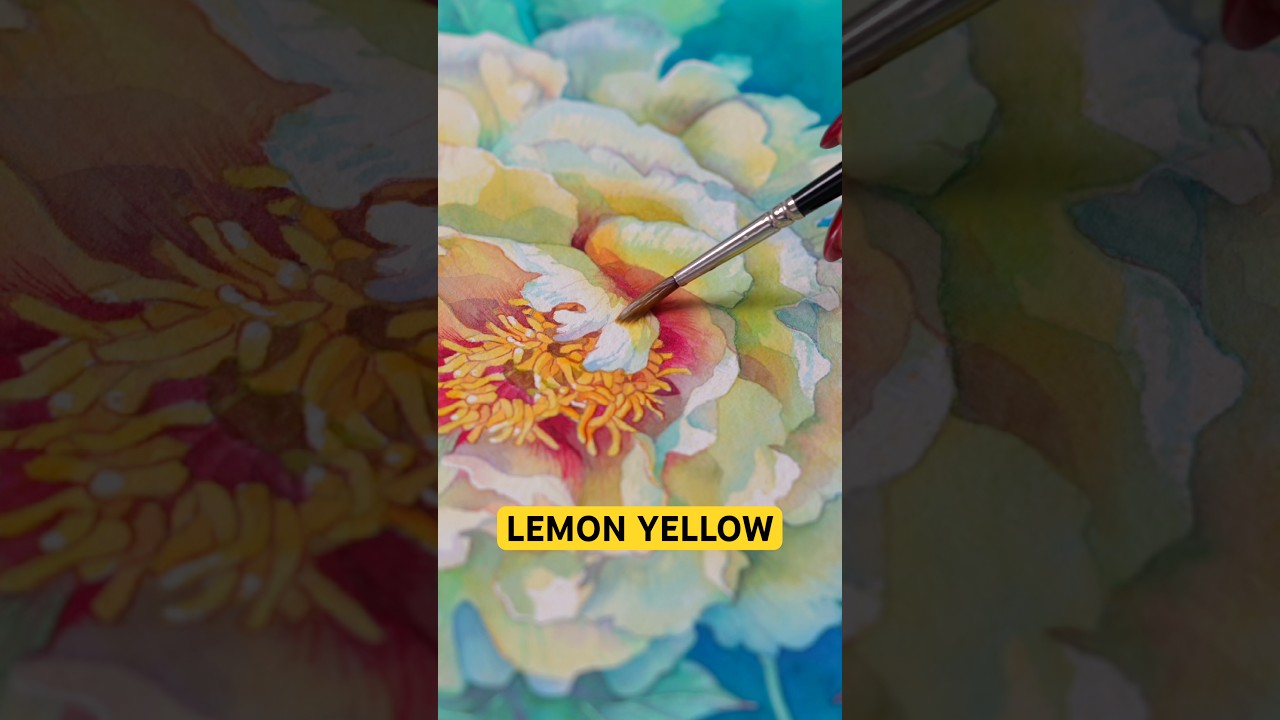 🍋 Lemon yellow watercolor magic 🪄