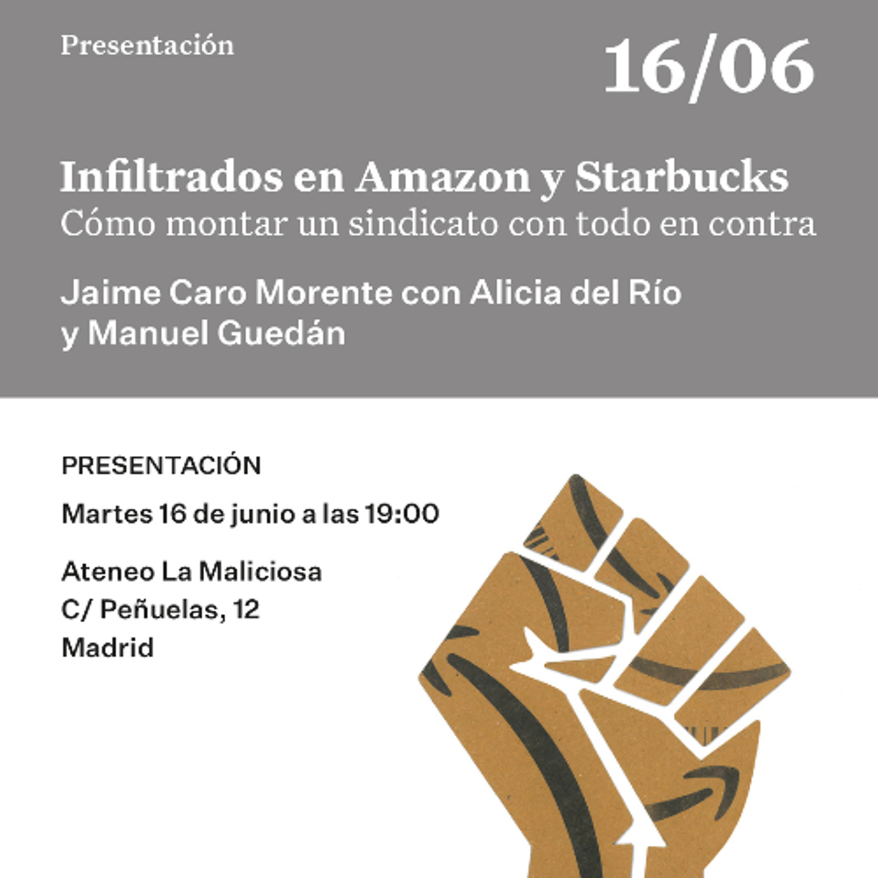 Presentación del libro "Infiltrados en Amazon y Starbucks"