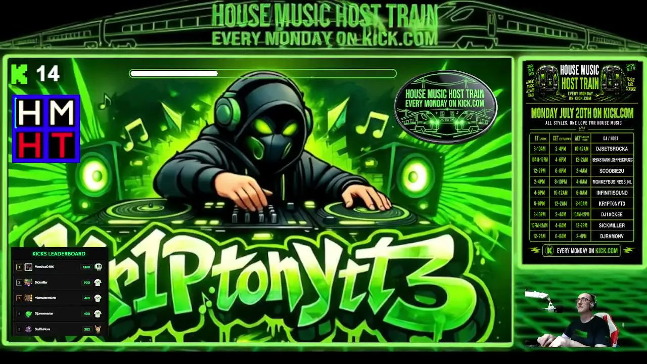 ♫HOUSE MUSIC HOST TRAIN V15♫ (EVERY MONDAY ON KICK) Up next  @DJ1Ackee  | Verification Grind |🔥Road to 1000 | 928/ 1000 | 07/20/2026