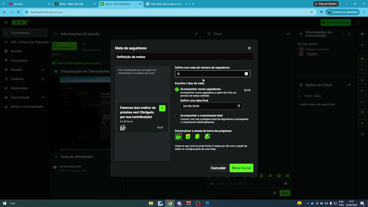 My first stream.