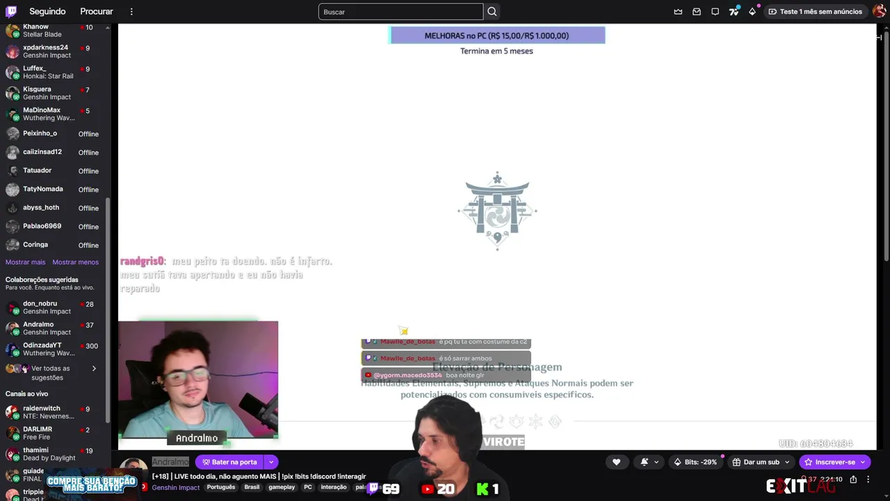 PvP: Dudu vs Kelvin! - !sombra !1pix !youtube !discord !exitlag