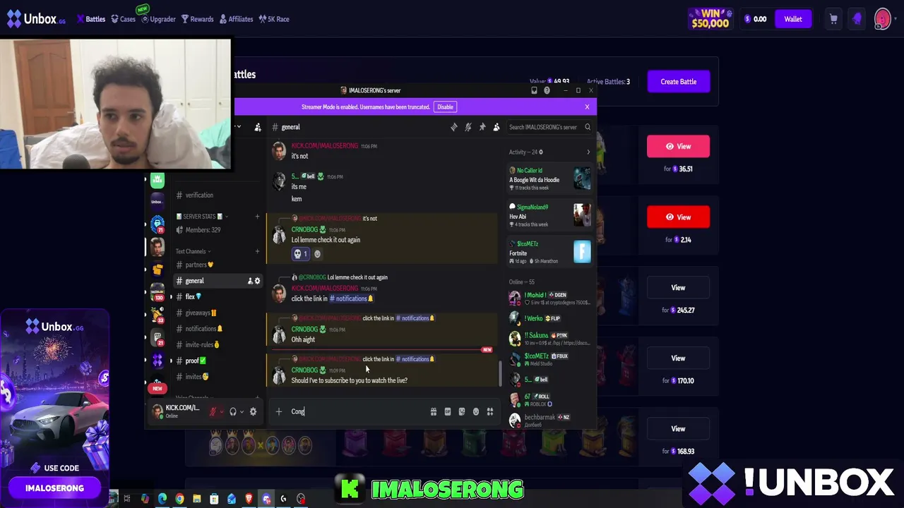 BLOXFLIP UNBOX.GG GAMBLING IN A HOTEL LETS GOOO