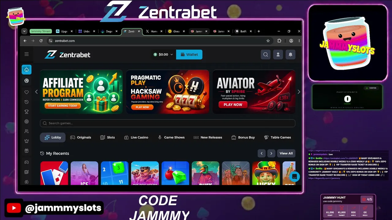 🤑WE HIT A MAX NEED ANOTHER! RAW BALANCE TIPS FOR GOD CALLS! PAID OUT LEADERBOARD ZENTRABET! CODE JAMMMY🏆