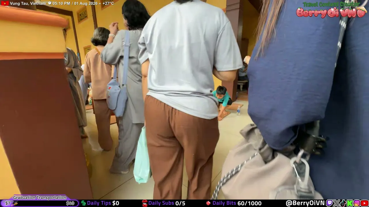 🇻🇳 Temple IRL Stream 🙏 Can I Survive 500 Prostrations? !support (Vung Tau, Vietnam)