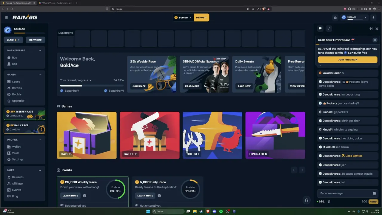 🍀GIVEAWAY NOW !CSGORoll !Unbox !DiceBlox !CSGOWin !CSBattle !Rain !Runewager | !lb | !dc | !x