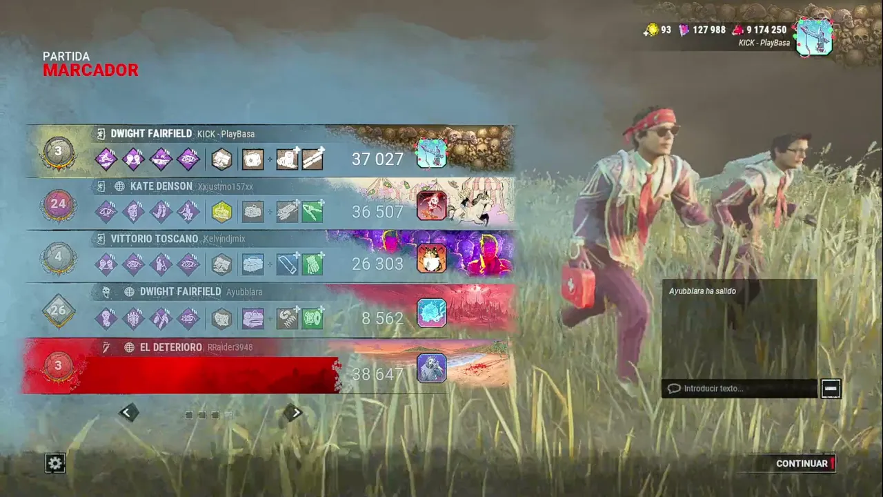 Cumpliendo misiones de survi y killer