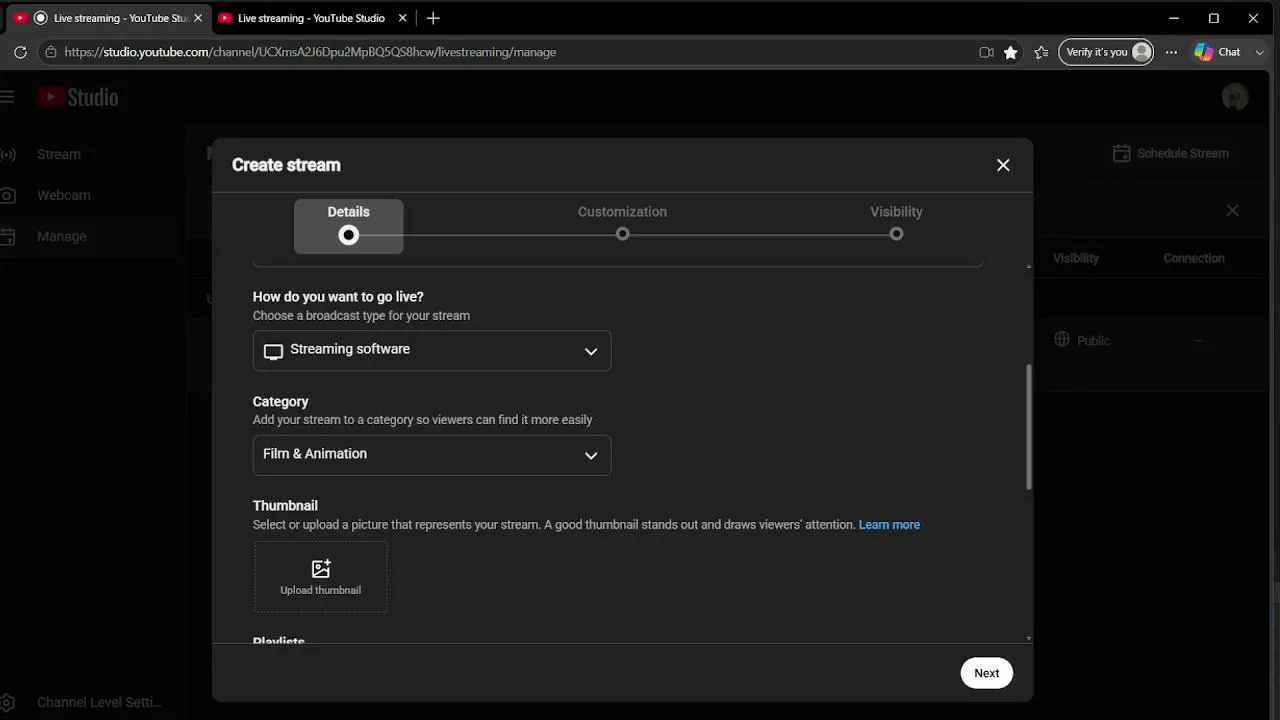 My first stream.
