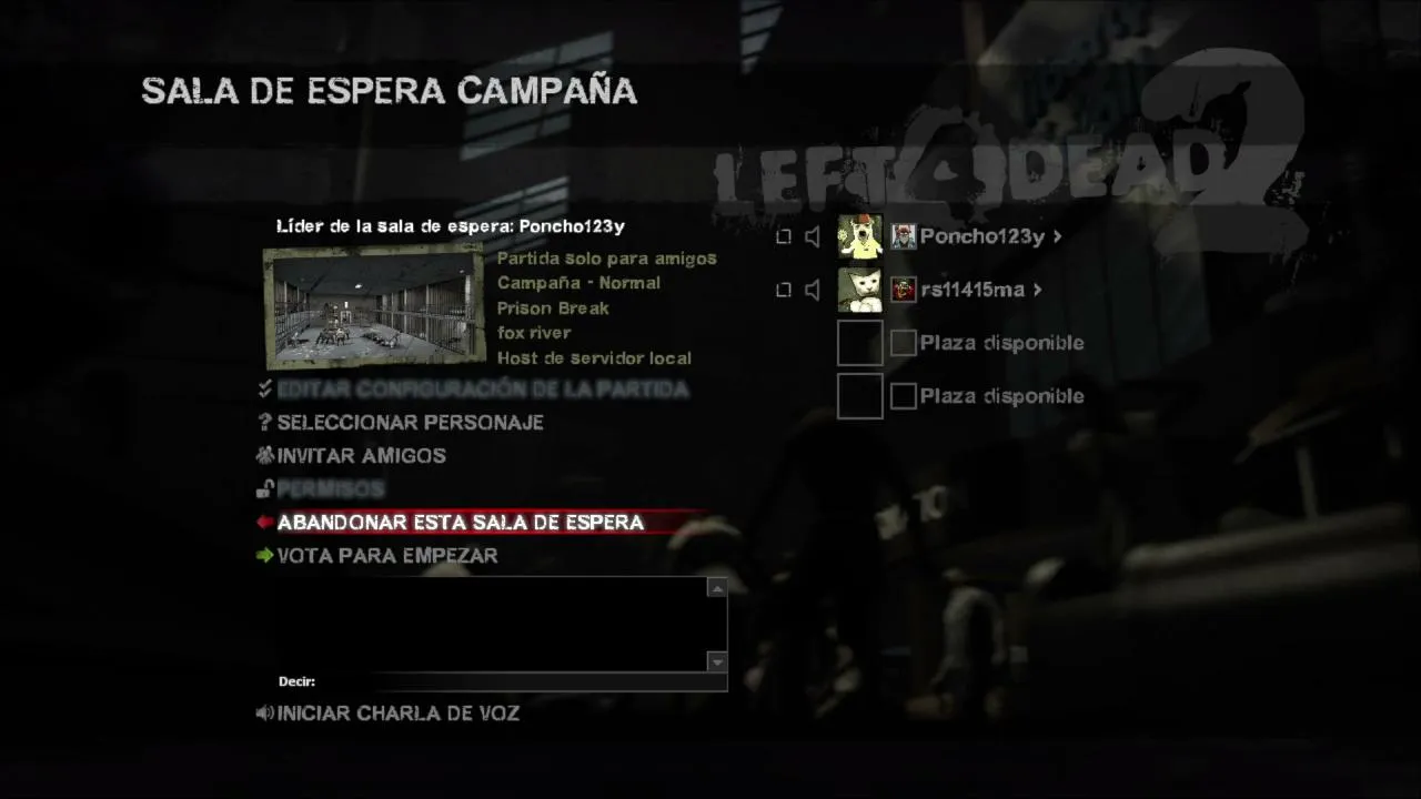 SALIENDO DE LA PRISION LEFT4DEAD2
CON PONCHO DE NIGRIS