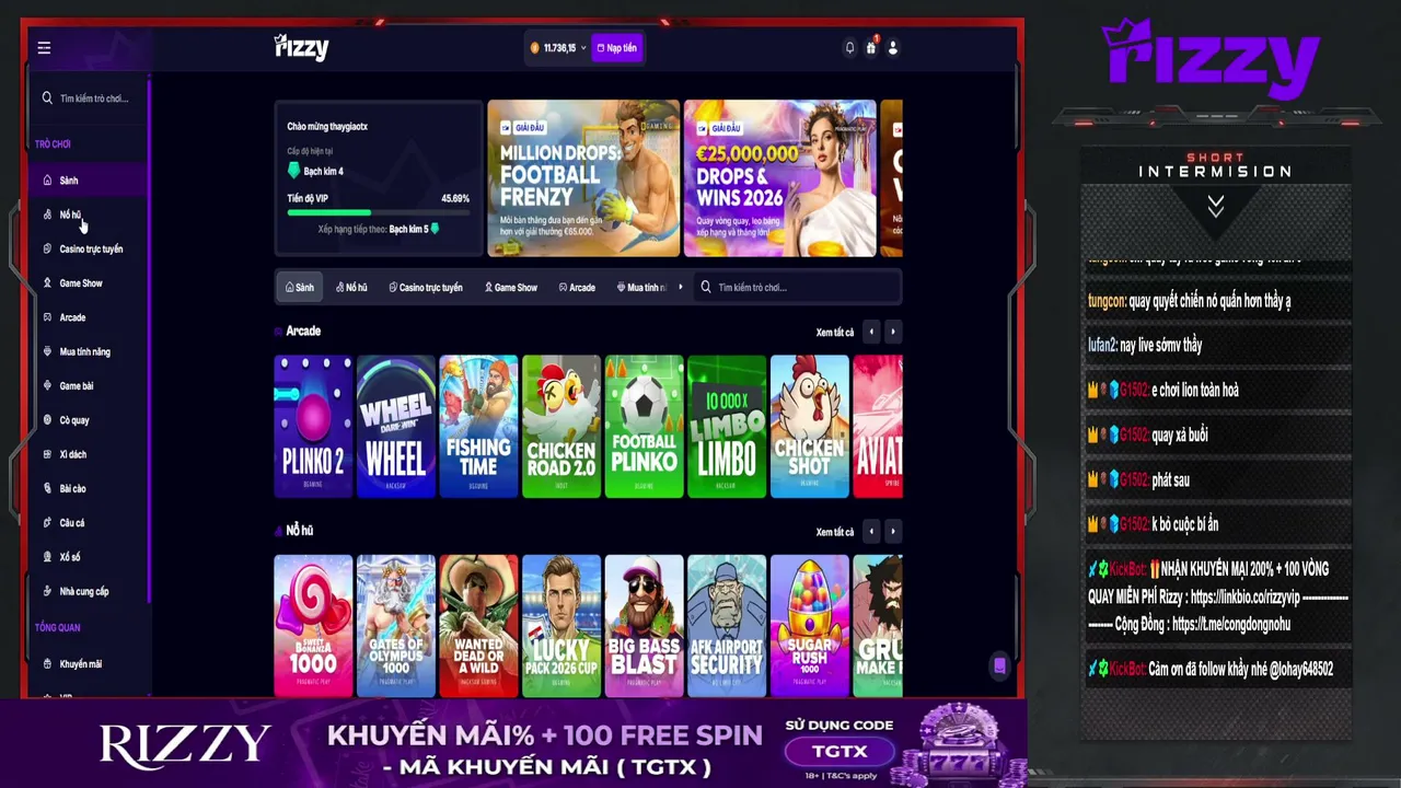 RIZZY👑STREAM CÙNG TGTX | ⚽THÌ RA...ĐÂY LÀ NỔ HŨ⚽💥💥 17.7.2026
