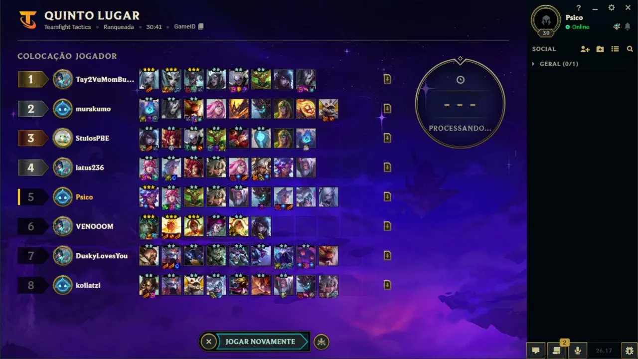 Aprendendo SET NOVO TFT PBE