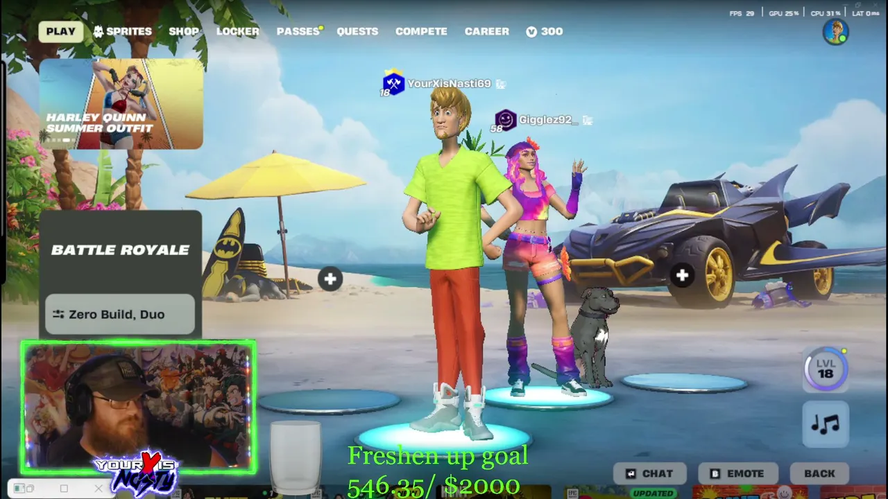 Fortnite with GIGZ  - Road To Partner @DrinkFreshenUp - Come Hang/Dab With Me!