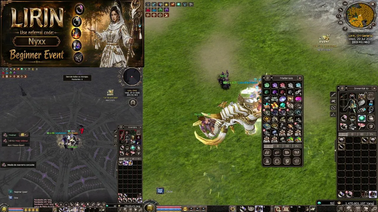 🎮 Venha você também fazer parte dessa jornada no **Lirin**, o melhor servidor de Metin2! Encare novos desafios.