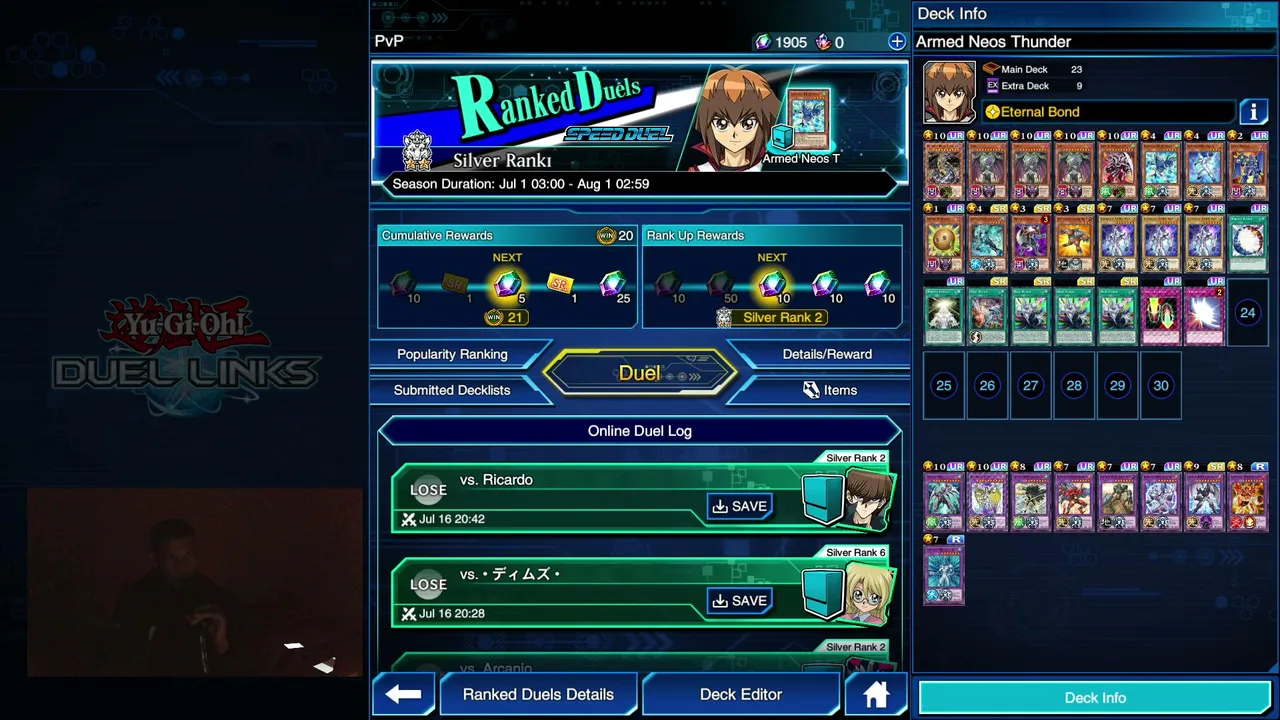 playing Yu-Gi-Oh Duel Links