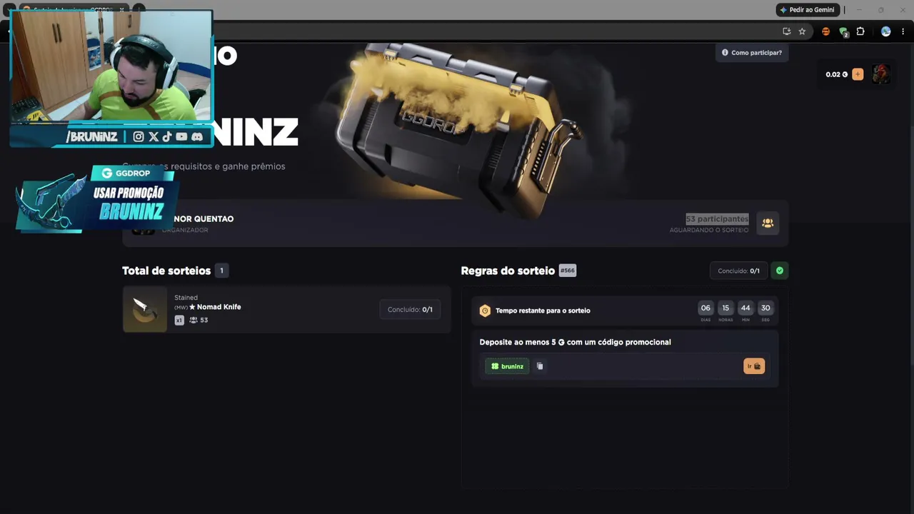 PT-BR | CSZINHO |  SORTEIO DE FACA  PARA SUBS 14 /08 
!exitlag !GGDROP ✅KICK PARTNER✅