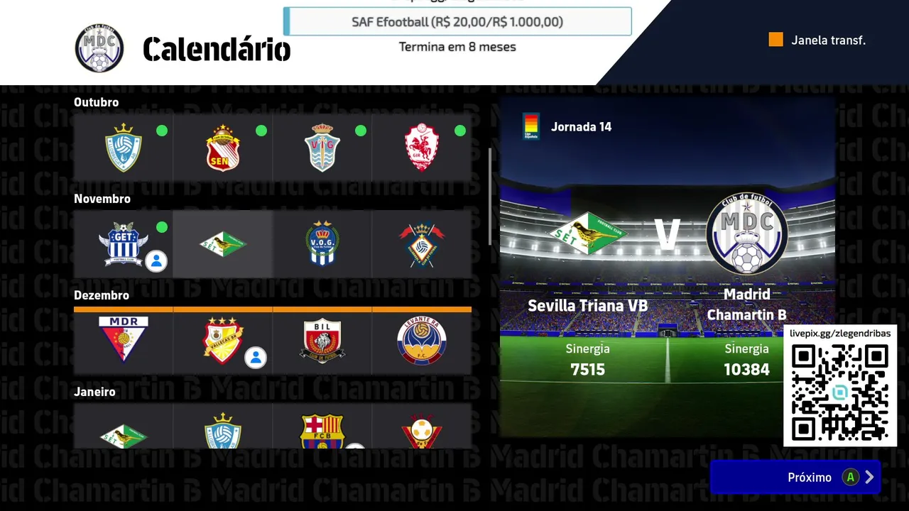 [EFOOTBALL] Rumo a 1ª Divisão