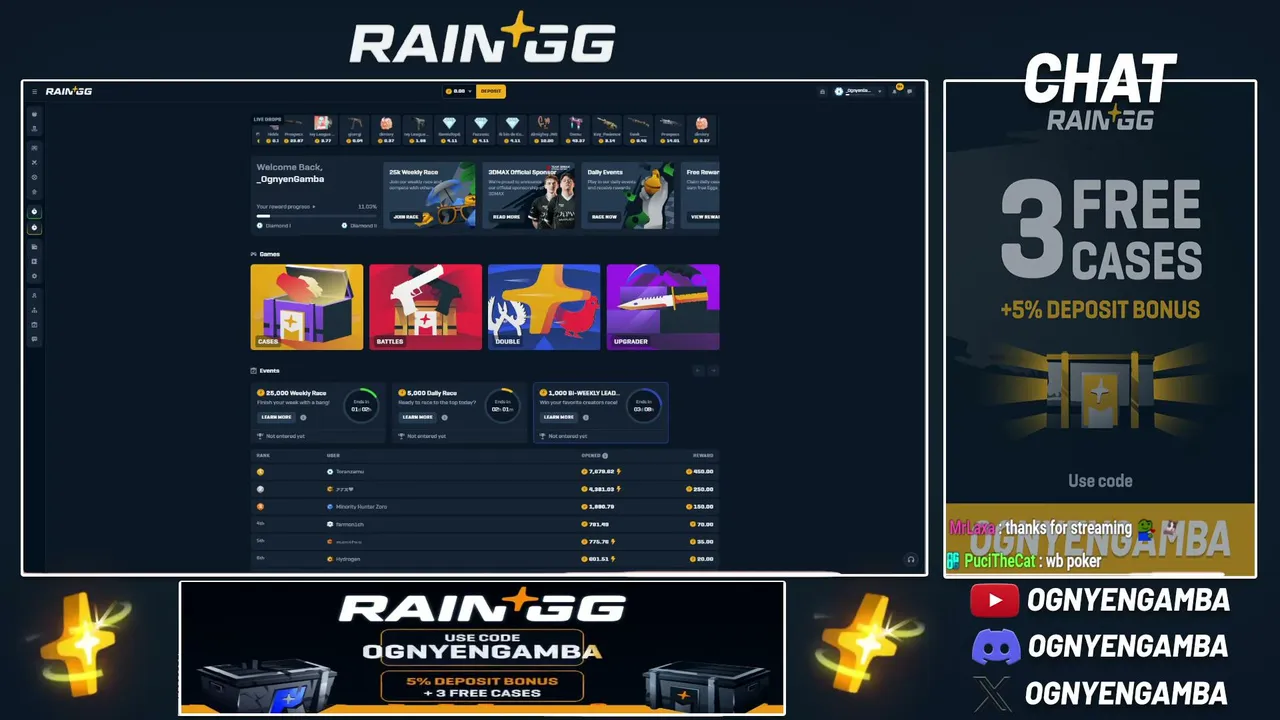 2x proft = 5c tip, frees and much more daily! | !GEM !SKINRAVE !RAIN !X