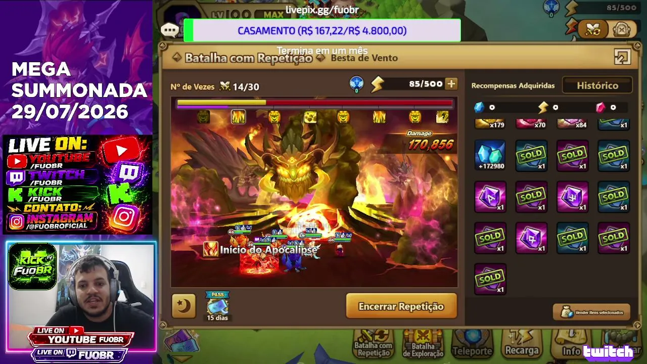 [ PT / BR ] @FUOBR /// MEGA SUMMONADA DIA 29/07/2026 SUMMONERS WAR