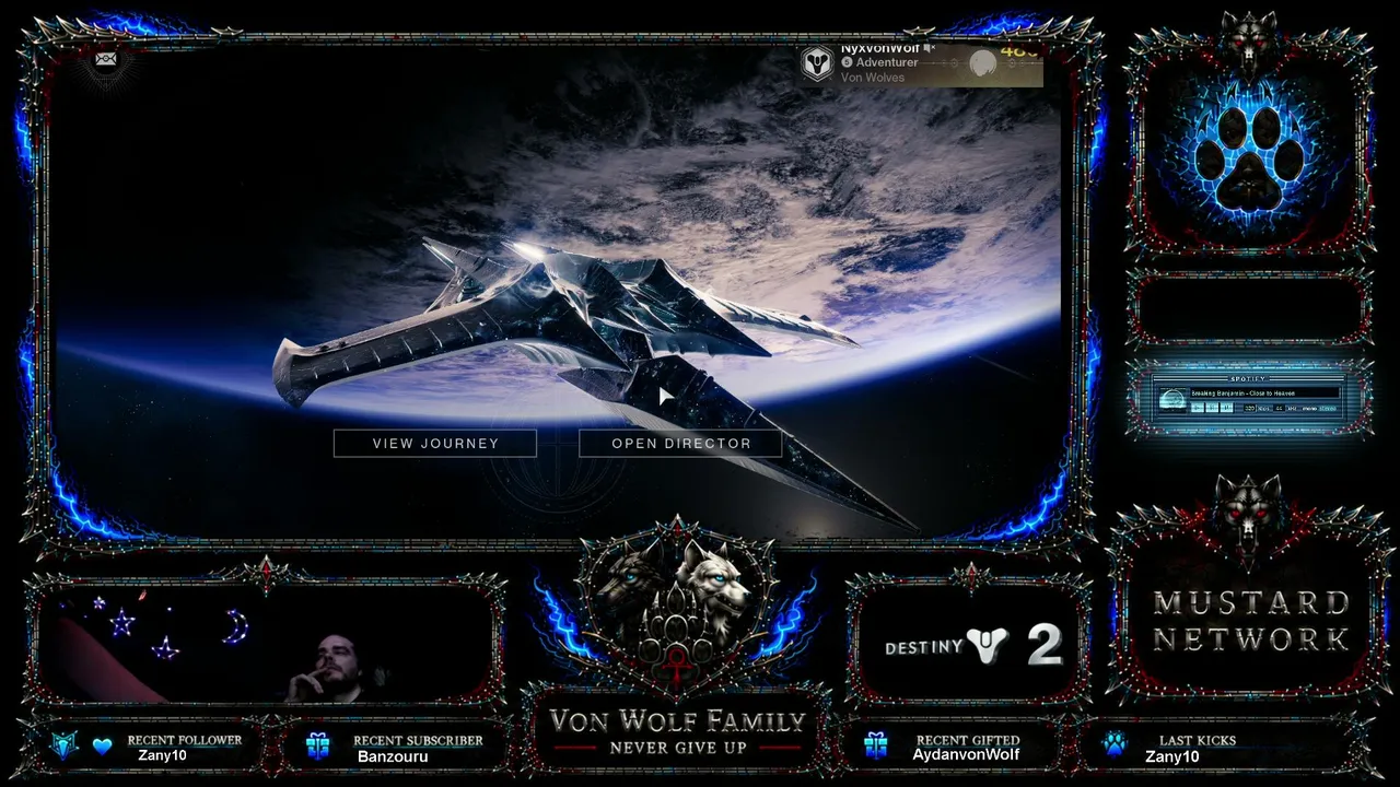 👑🐺 💙 #Destiny2  with the Wifey @AydanvonWolf     🐺 💙  Ima July Baby! 💙🐺👑