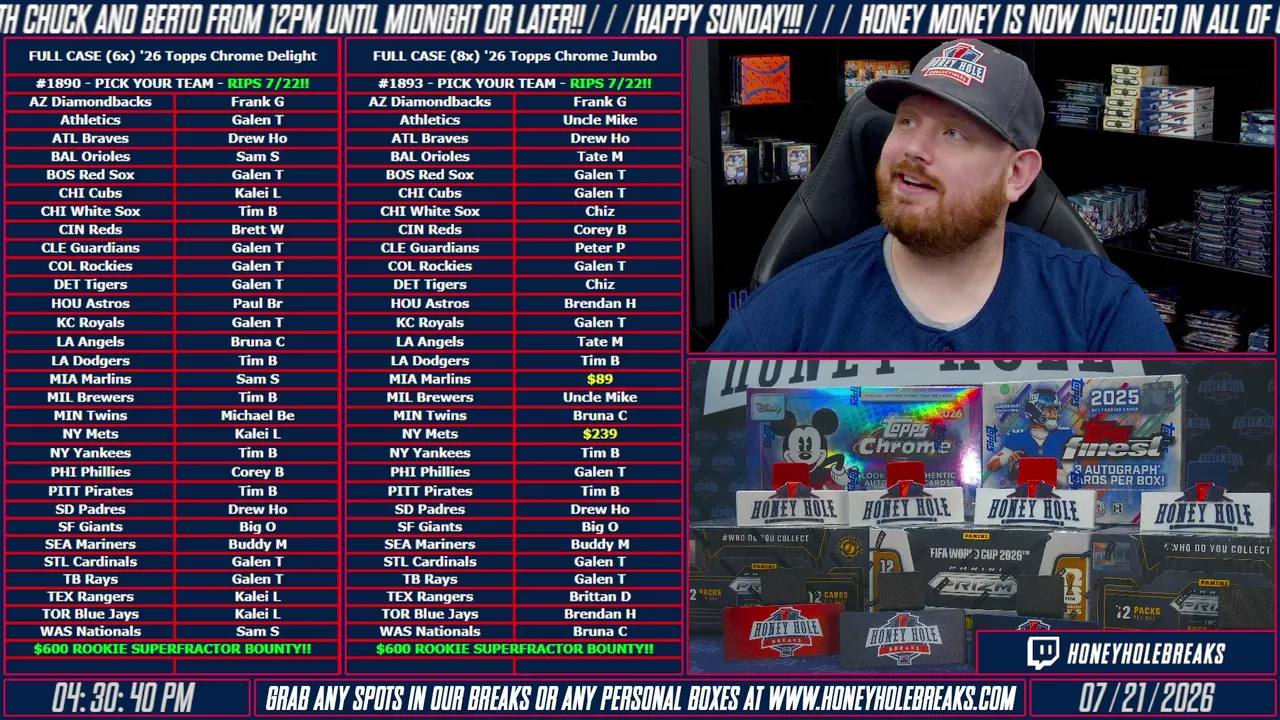 Topps Chrome Pre-fills & More w/ Chuck!! 7.21.26