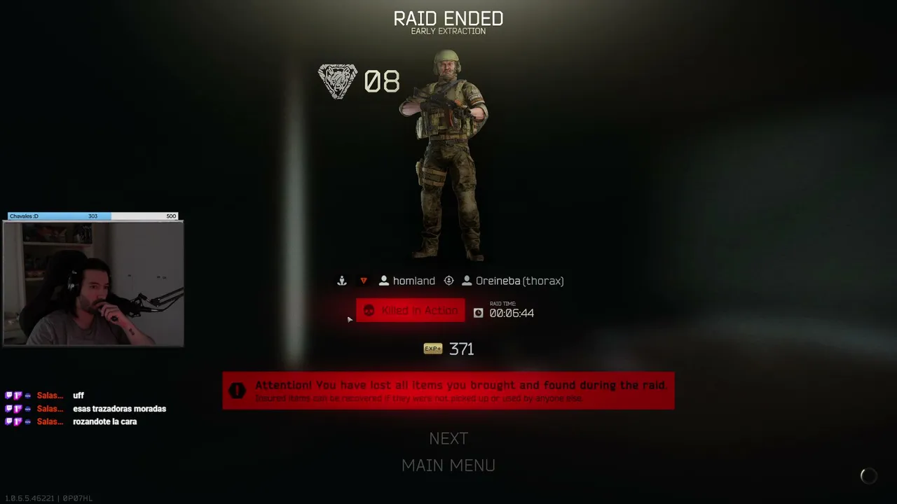 Novato detectado🔥Tengo el culo roto de Tarkov💀 !redes !discord