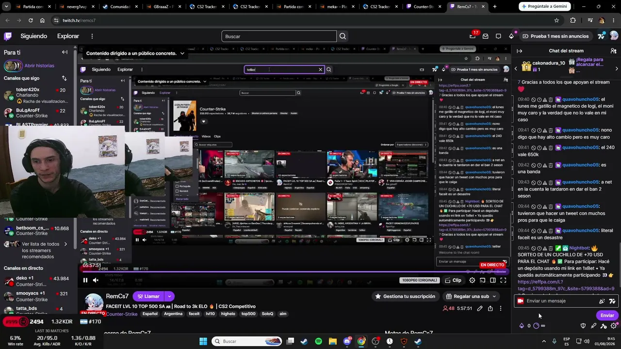 FACEIT LVL 10 TOP 500 SA 🇦🇷 | Road to 3k ELO 🔥 | CS2 Competitivo