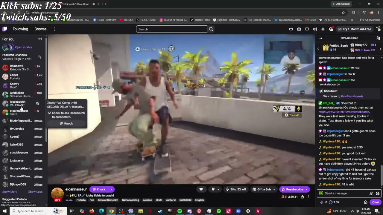 🔴 Degenerate hours.. | !tip !yt | Road to verification @YoDabz | 🔴