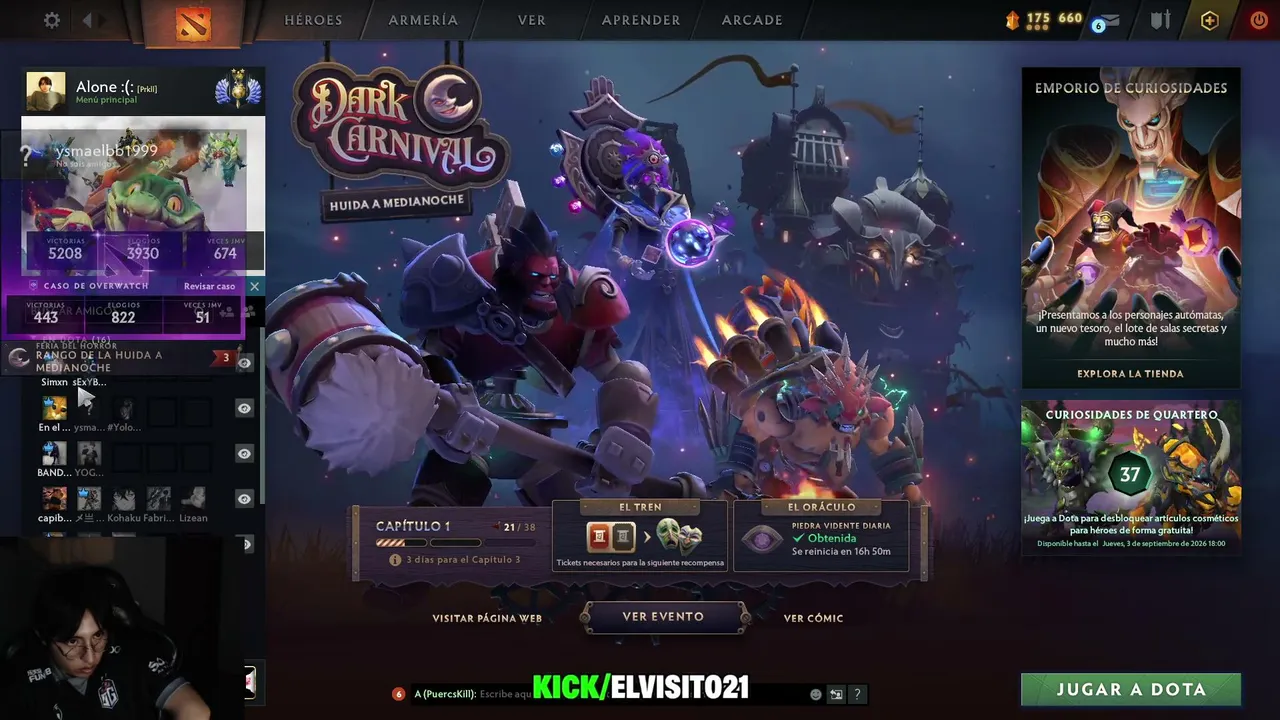 GO DOTA RUN CON LOS FRACOS | canjea tus puntos por audios!! | MUSICA CON EL COMANDO  !sr