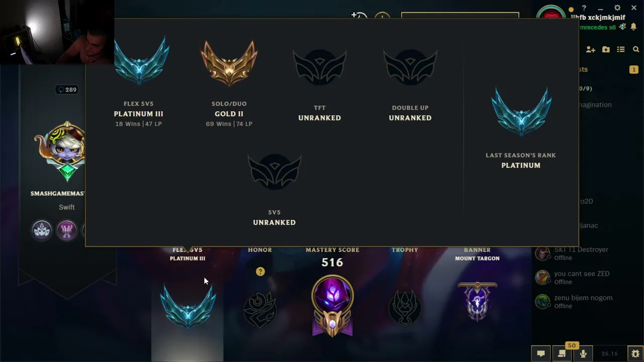 lvl ujemo acc pa ide jaki ranked