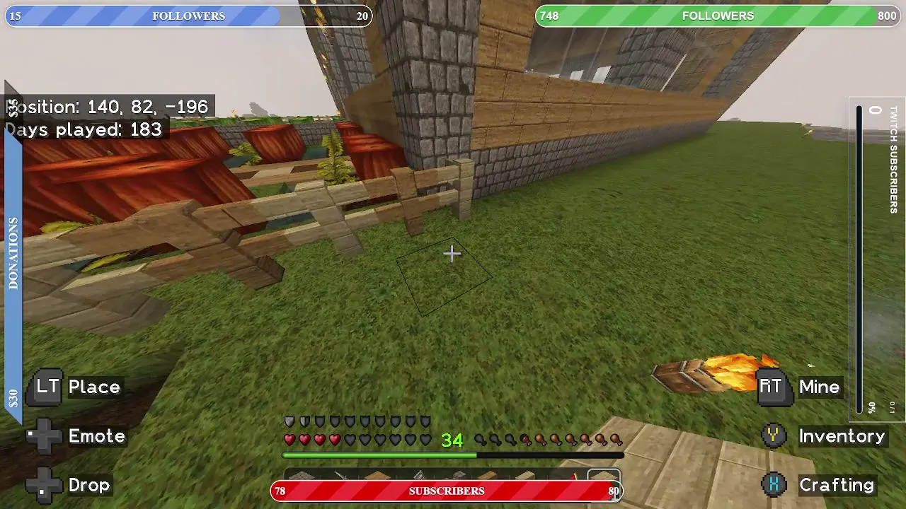 Playing Minecraft