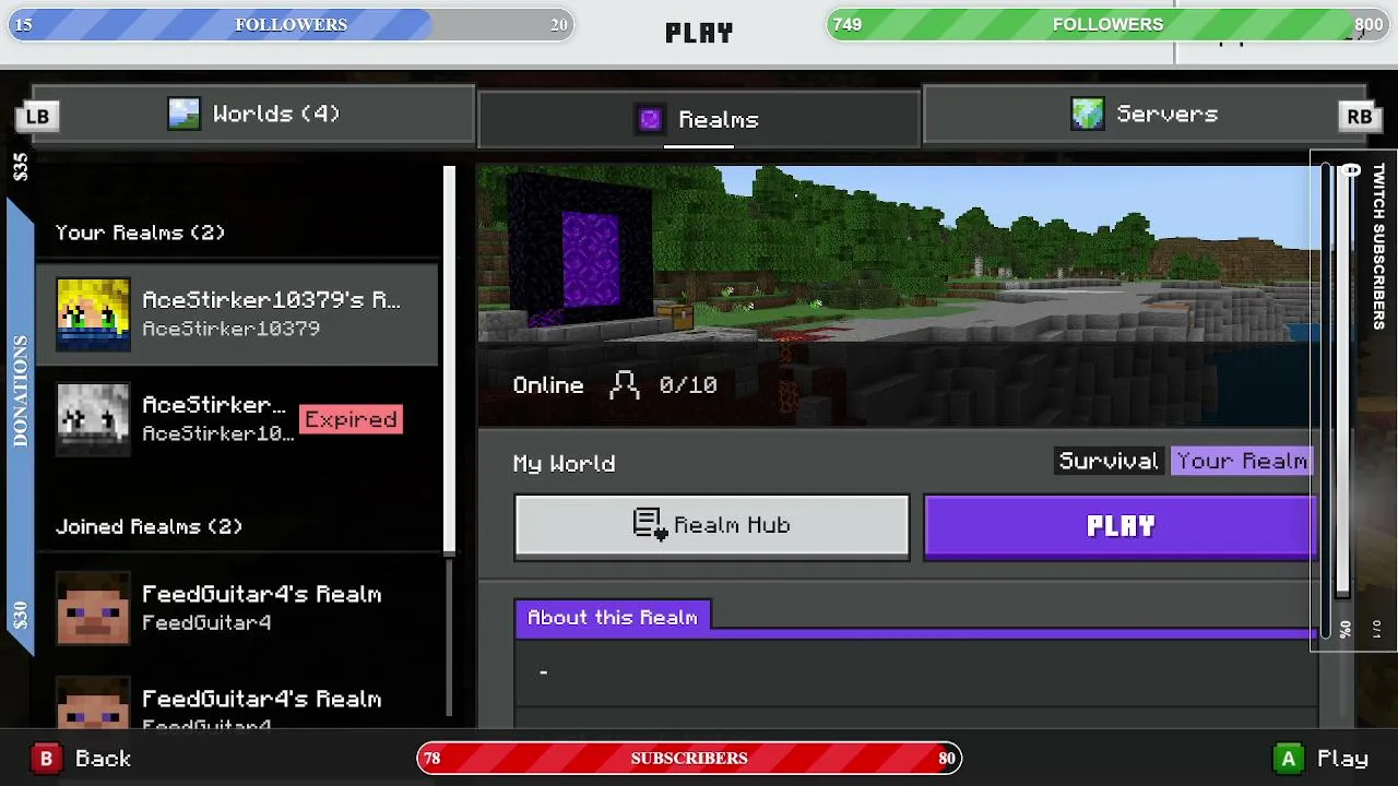 Playing Minecraft