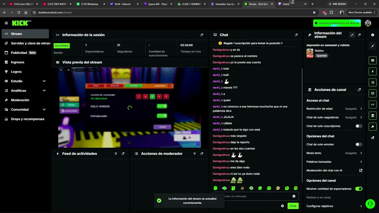 depresión en owewash y roblots