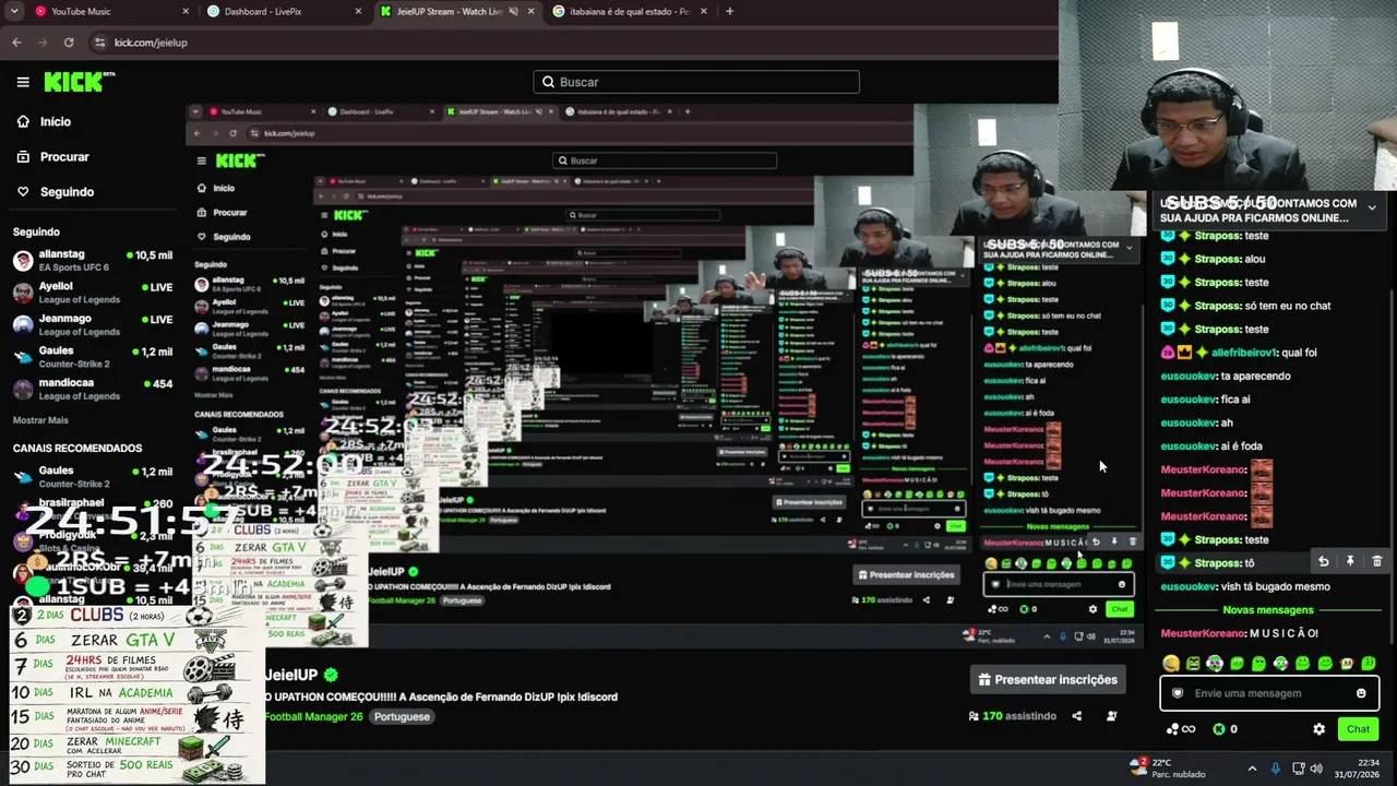 O UPATHON COMEÇOU!!!!! A Ascenção de Fernando DizUP !pix !discord