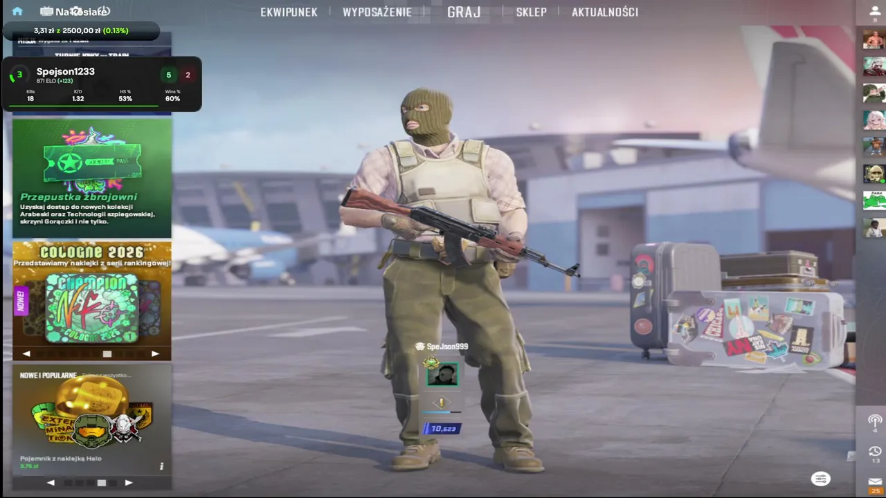 Witam na nocnym graniu faceitów