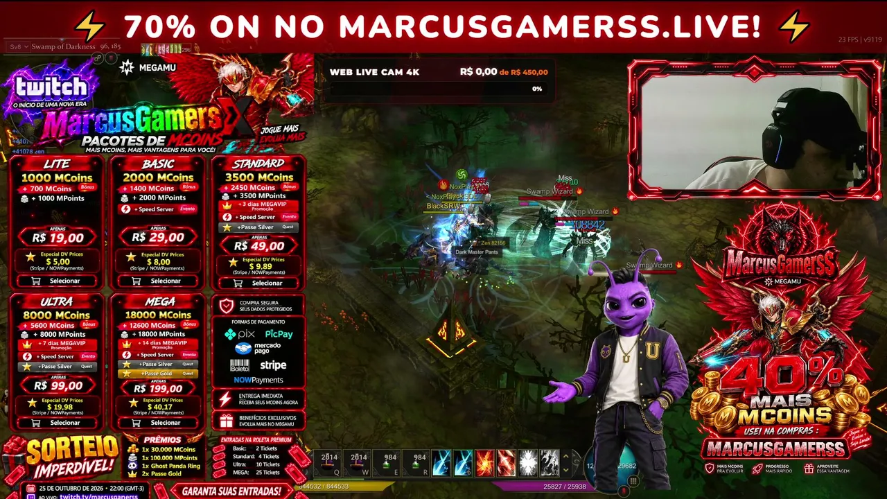 [MEGAMU] [MARCUSGAMERSS.LIVE]💎VIP-2X❗💎SUB-2X❗♻️ROLETINHA VIP❗ SUB❗ ☘︎TIGRINHO❗💠LOJINHA❗🤖SORTEIOS❗🔱EVENTOS❗🎼MUSICA IN LIVE❗❗❗