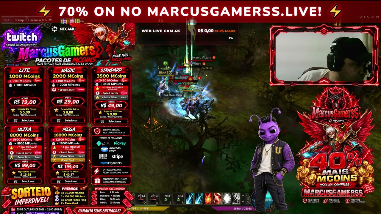 [MEGAMU] [MARCUSGAMERSS.LIVE]💎VIP-2X❗💎SUB-2X❗♻️ROLETINHA VIP❗ SUB❗ ☘︎TIGRINHO❗💠LOJINHA❗🤖SORTEIOS❗🔱EVENTOS❗🎼MUSICA IN LIVE❗❗❗