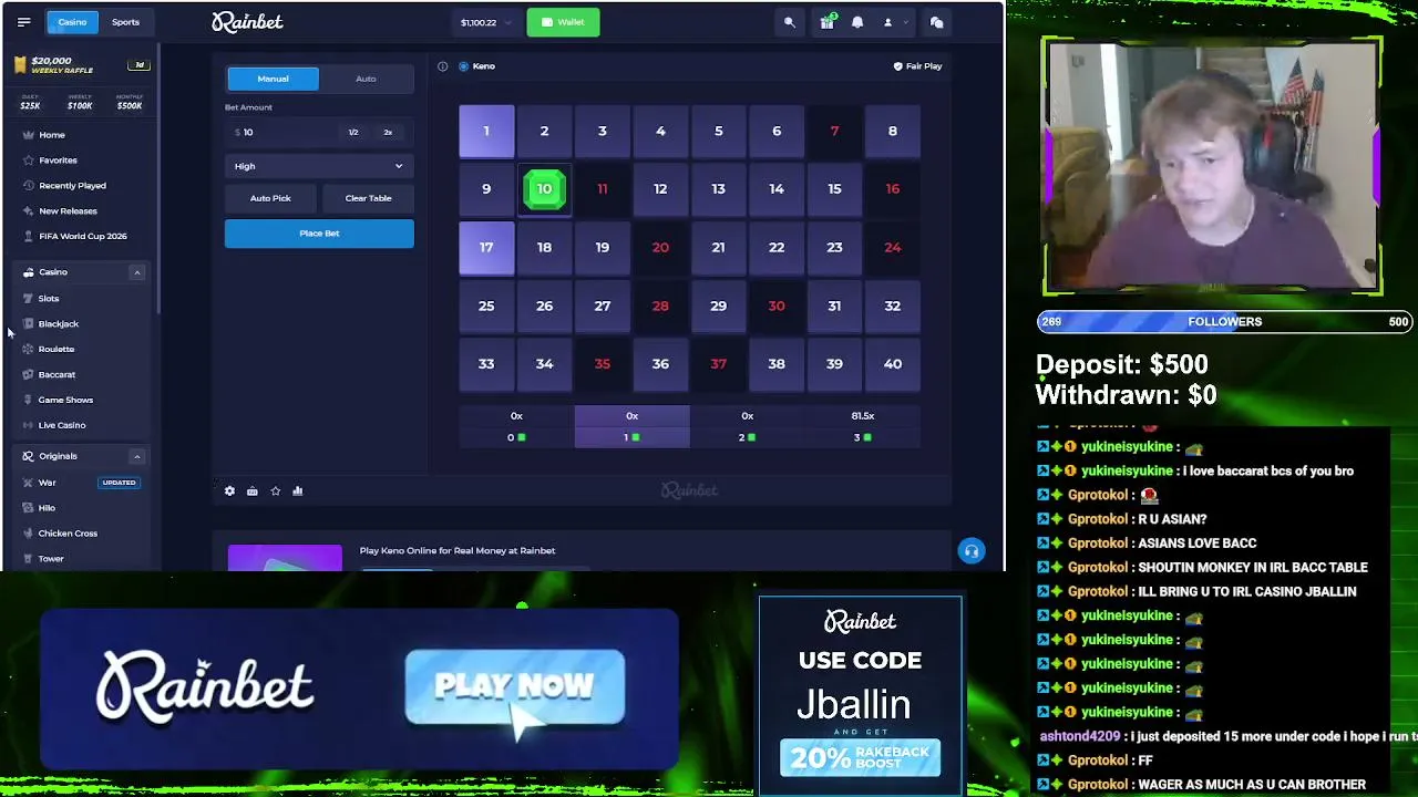 Come chill !giveaway !rainbet !discord !lb