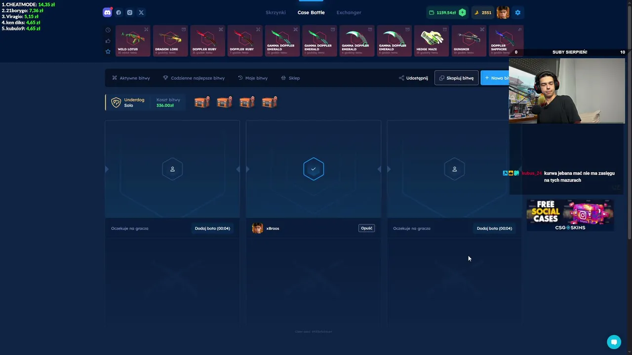 OSTRY TRYHARD 🍟LOSOWANKA 🍟 DZIS 30,000K 🍟 POZDRO 🍟 !holy! !csgoskins !dc