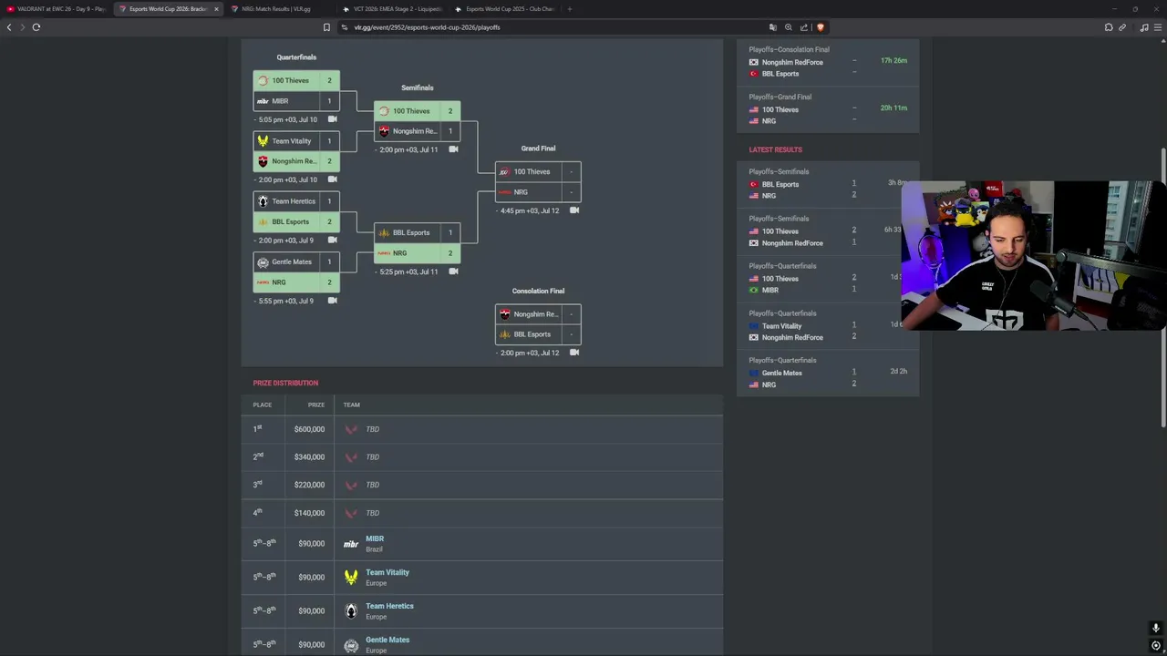 BBL (1) vs. (1) NRG — Yarı Final! — EWC 2026 Paris — !wraith !worp