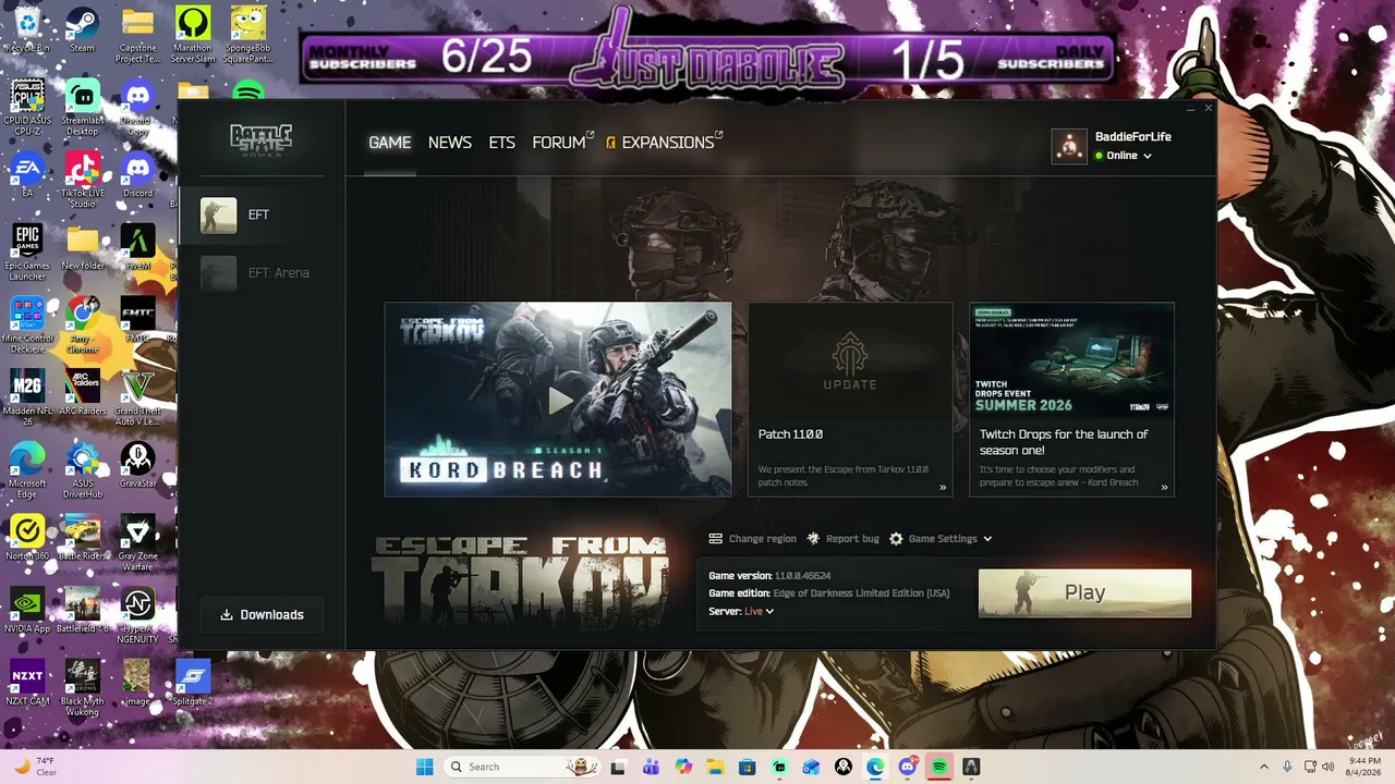 Season 1 Tarkov lets get it!!! push to verified hang out help me and chat