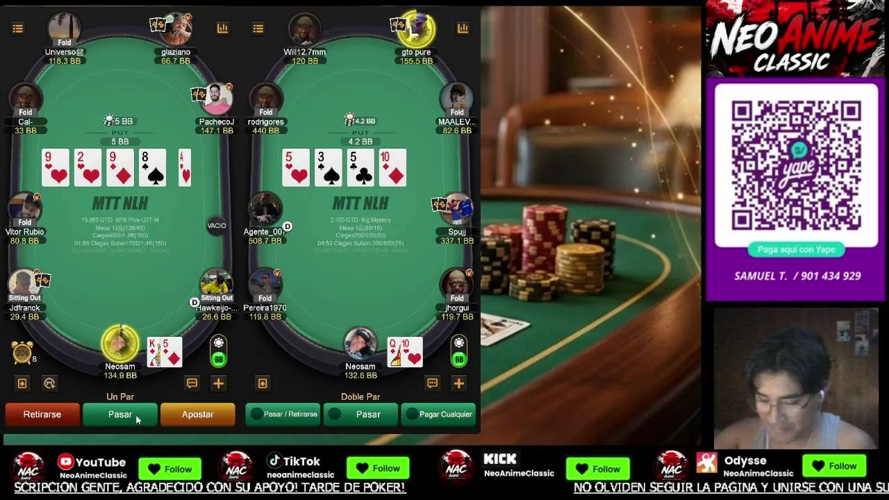 Un relax con el poker! Hoy jugaremos 3 torneos!