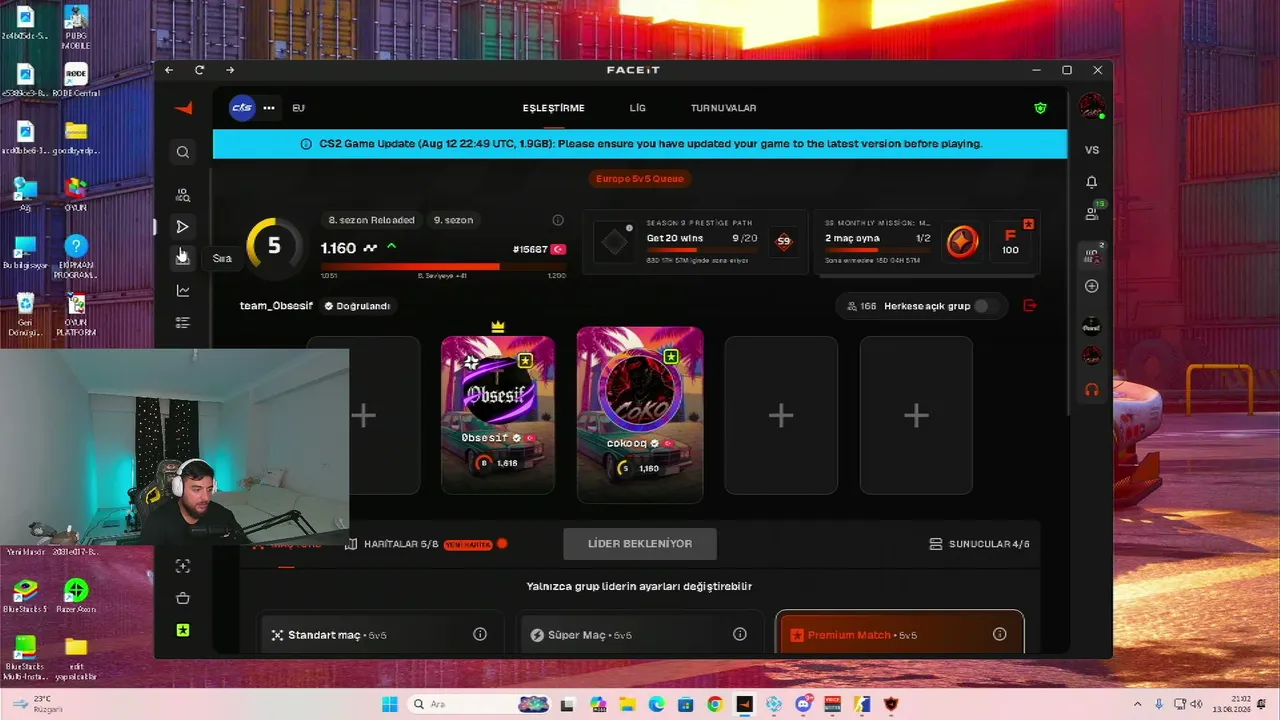 ✅ FACEIT RANK KASMA | BUGÜN ÇILGIN MAÇLAR