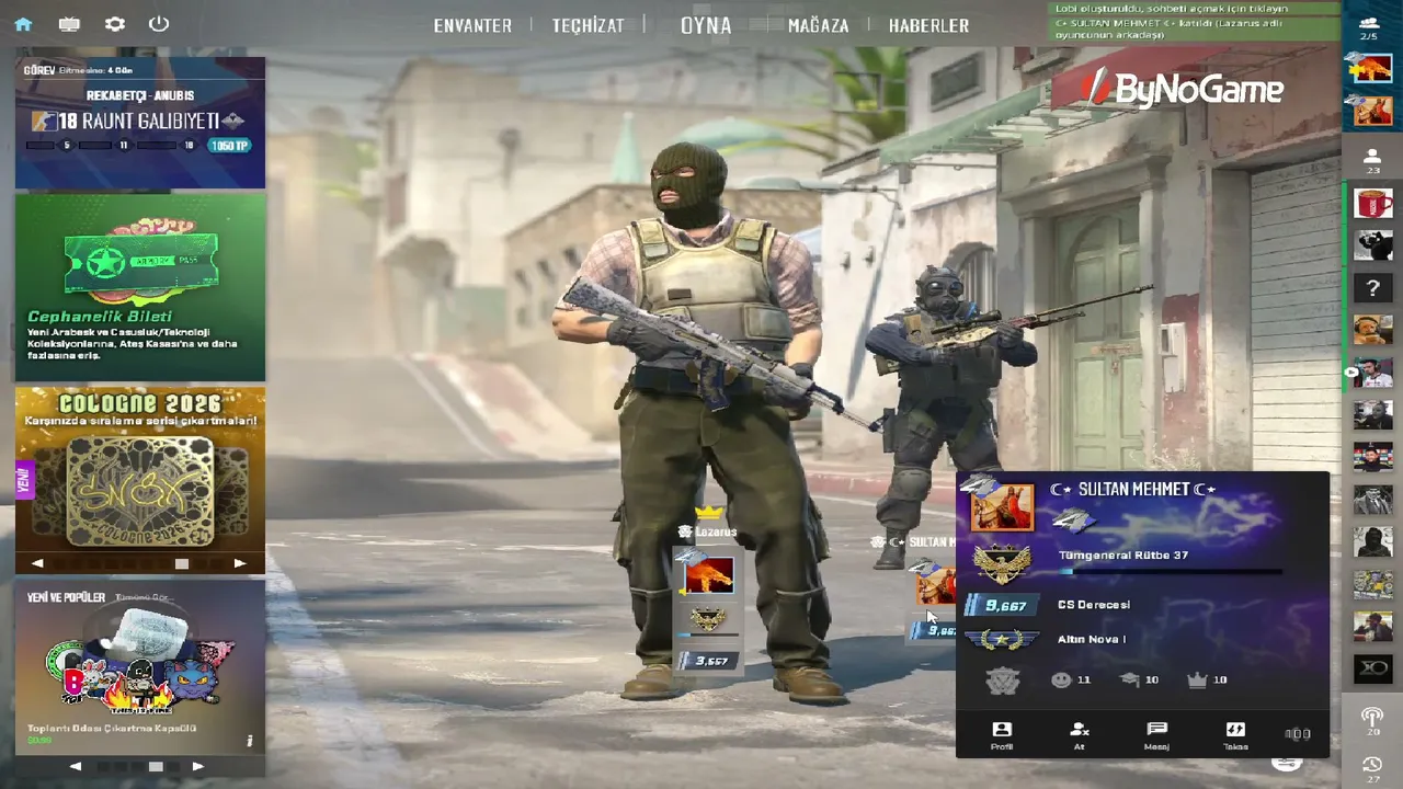 Faceit Level  6 
Takibini alırım brom Gel eğlenelim