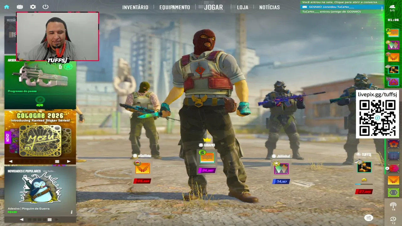 🚀 KICK PARTNER 💚 TUFÃO AO VIVO! Cola no chat que hoje é CS2, resenha e muita gameplay 🔥